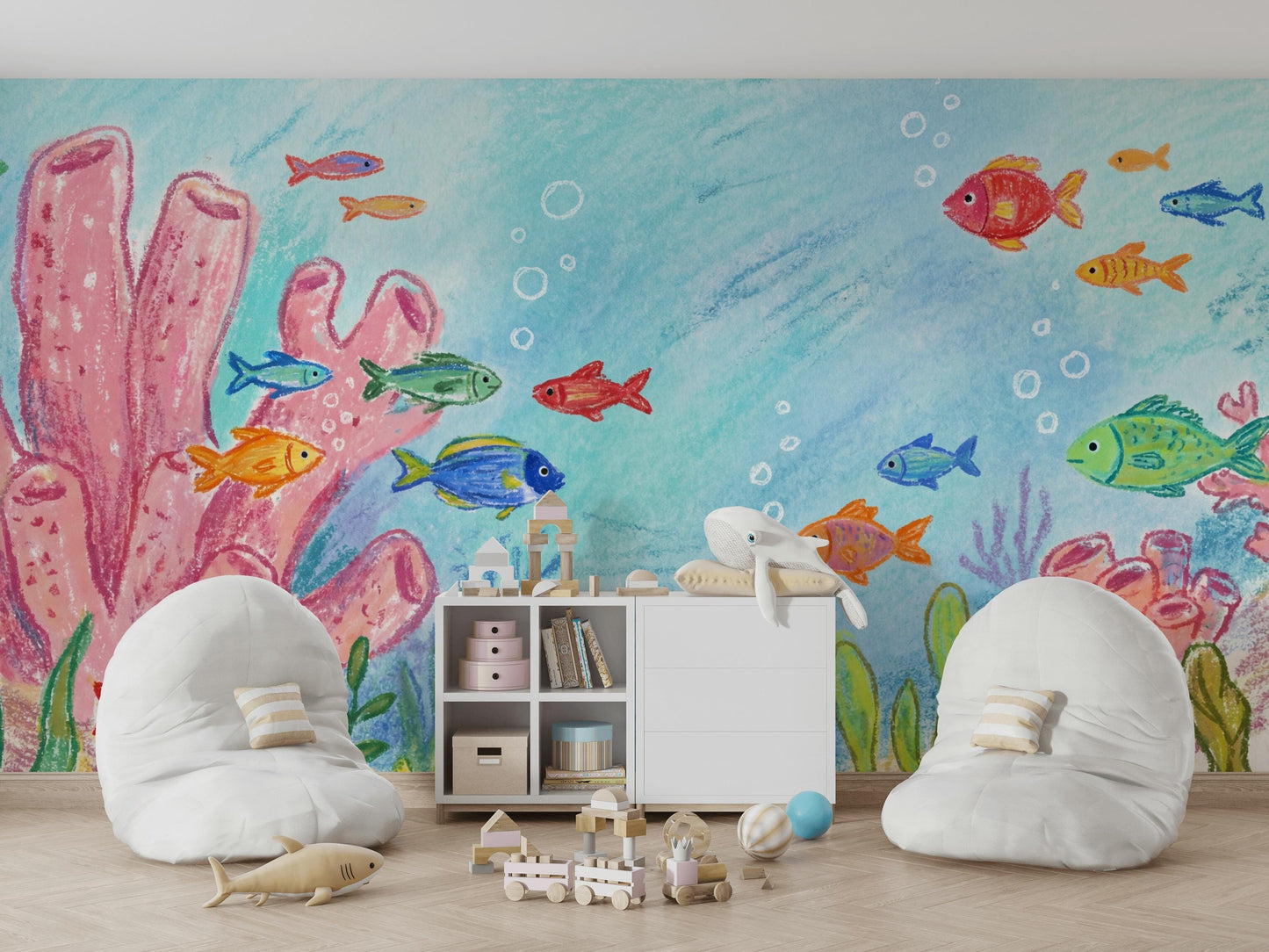 Underwater Wallpaper Fish Coral Wall Mural