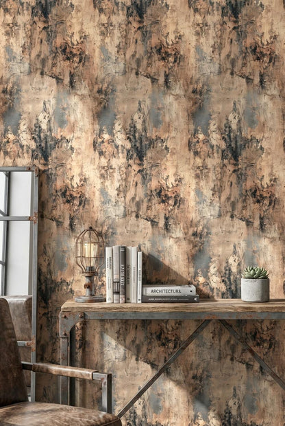Textured Industrial Wallpaper Abstract Dark Wall Mural