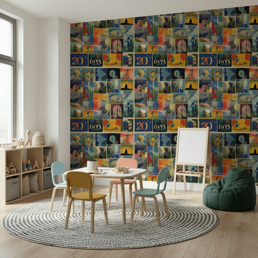 Collage Wallpaper Modern Eclectic Wall Mural