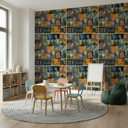 Collage Wallpaper Modern Eclectic Wall Mural