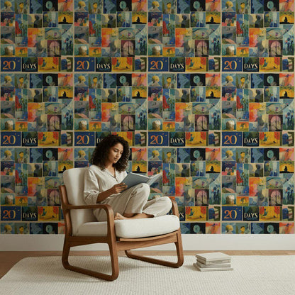 Collage Wallpaper Modern Eclectic Wall Mural