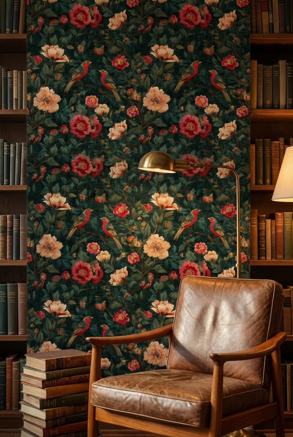 Dark Floral Wallpaper Moody Botanical Vintage Garden Wall Mural