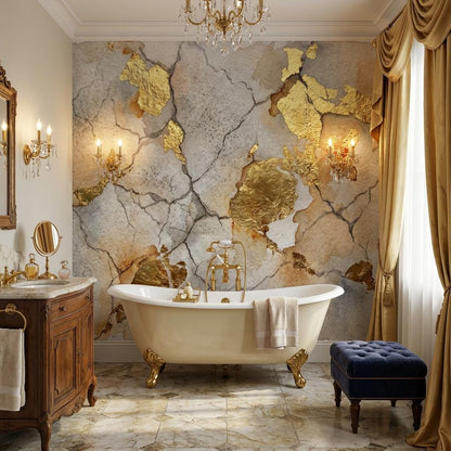Luxury Abstract Wallpaper Gold Marble Wall Mural