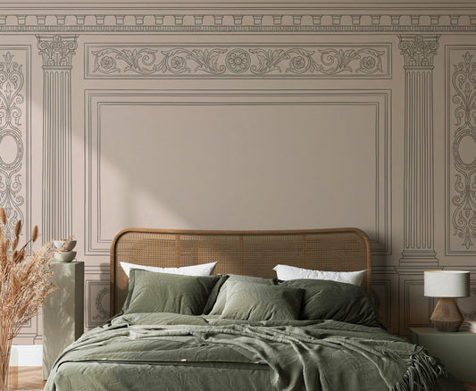 Ornate Wallpaper Classical Columns Wall Mural