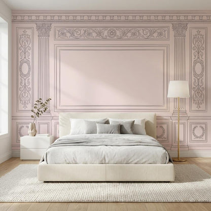 Ornate Wallpaper Classical Columns Wall Mural