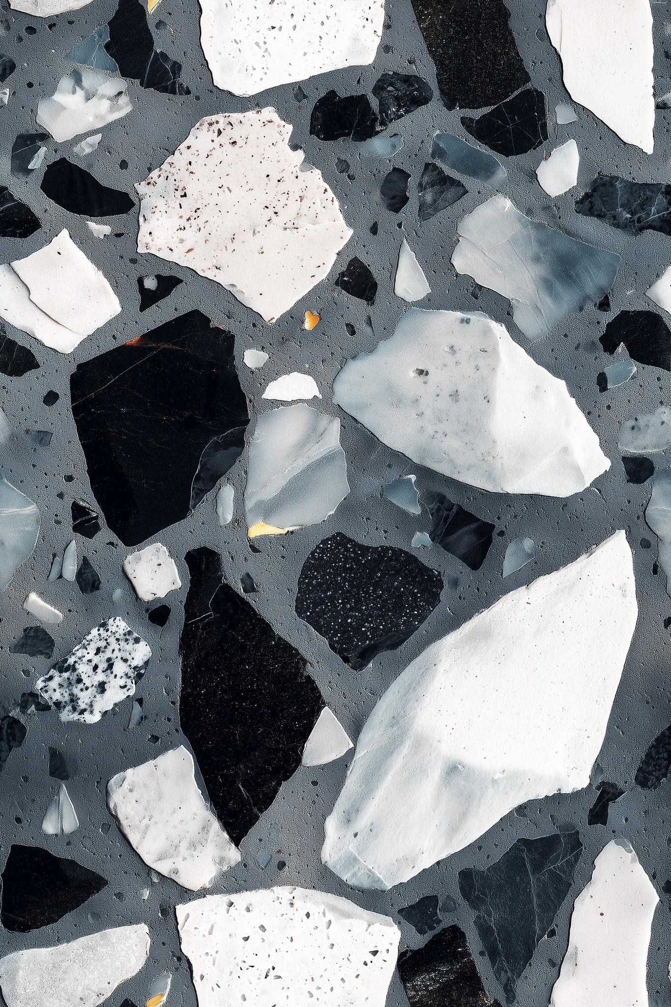 Terrazzo Wallpaper Stone Chips Marble Fragments Wall Mural