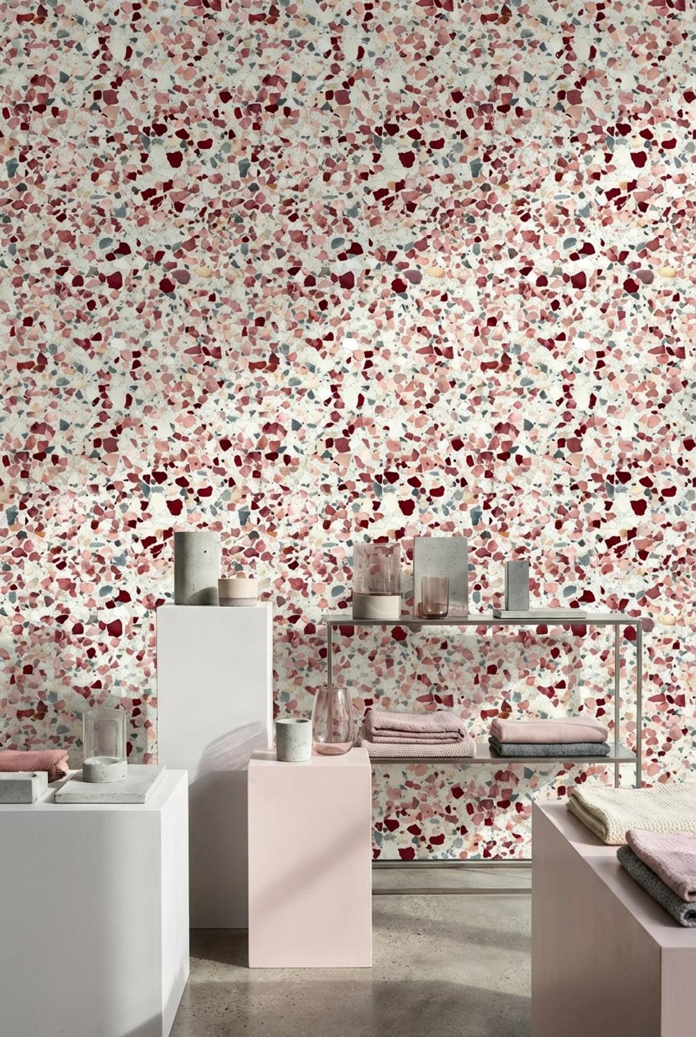 White Background Wallpaper Light Neutral Speckled Wall Mural