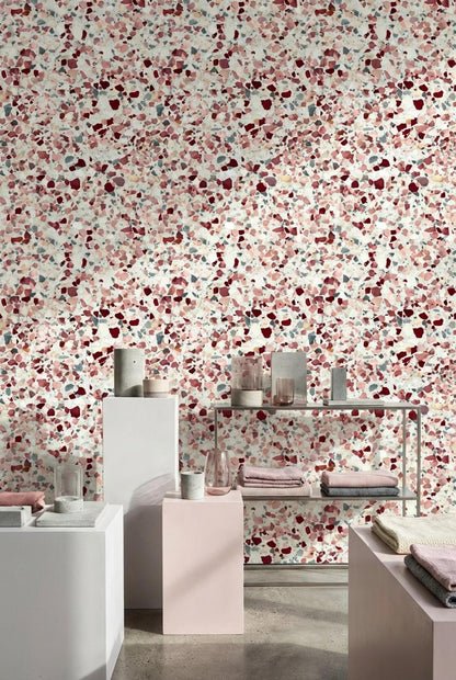 White Background Wallpaper Light Neutral Speckled Wall Mural