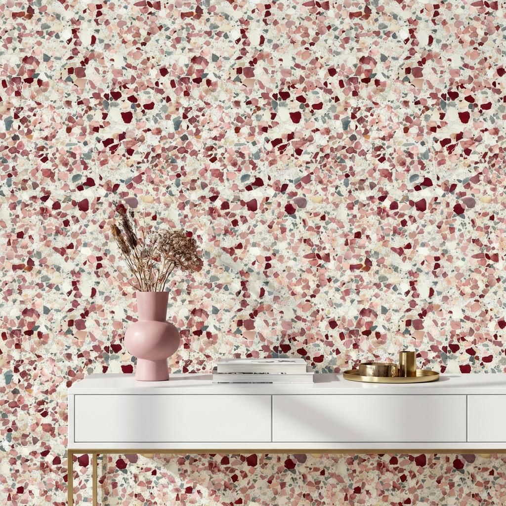 White Background Wallpaper Light Neutral Speckled Wall Mural