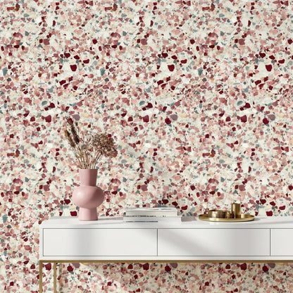 White Background Wallpaper Light Neutral Speckled Wall Mural