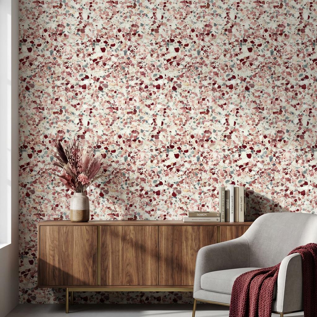 White Background Wallpaper Light Neutral Speckled Wall Mural