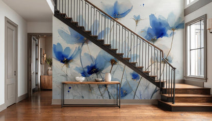 Paper Texture Wallpaper Watercolor Botanical Wall Mural