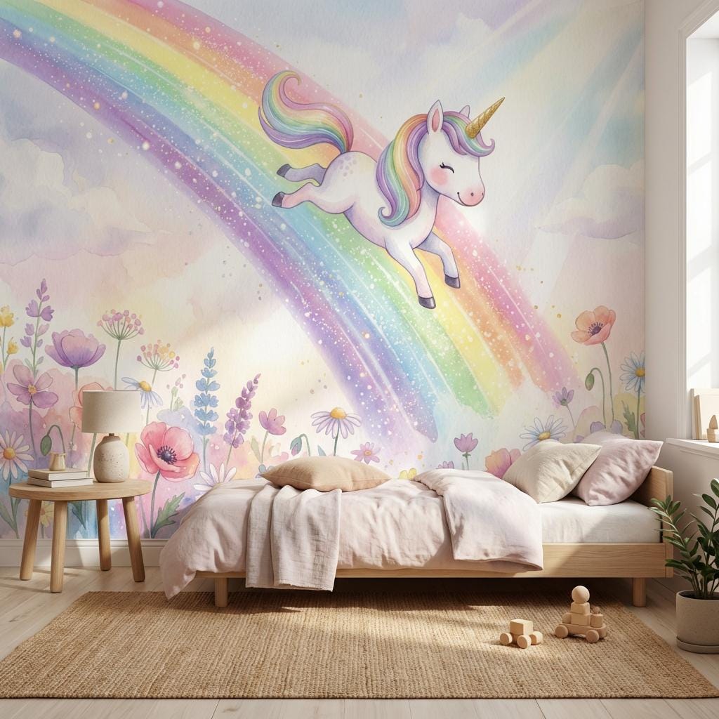 Watercolor Texture Wallpaper Painted Surface Artistic Finish Wall Mural