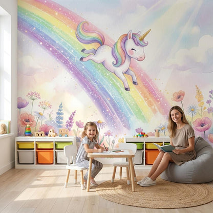 Watercolor Texture Wallpaper Painted Surface Artistic Finish Wall Mural