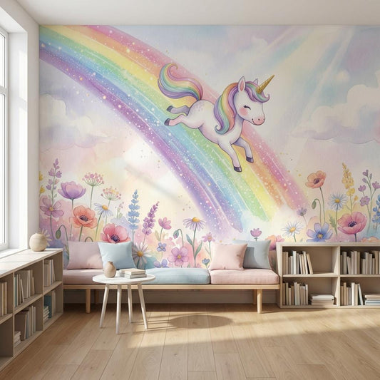 Watercolor Texture Wallpaper Painted Surface Artistic Finish Wall Mural