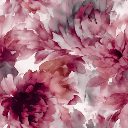Watercolor Floral Wallpaper Oversized Peony Pink Blush Wall Mural