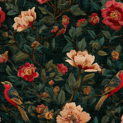 Dark Floral Wallpaper Moody Botanical Vintage Garden Wall Mural