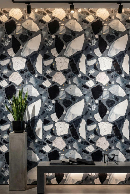 Terrazzo Wallpaper Stone Chips Marble Fragments Wall Mural