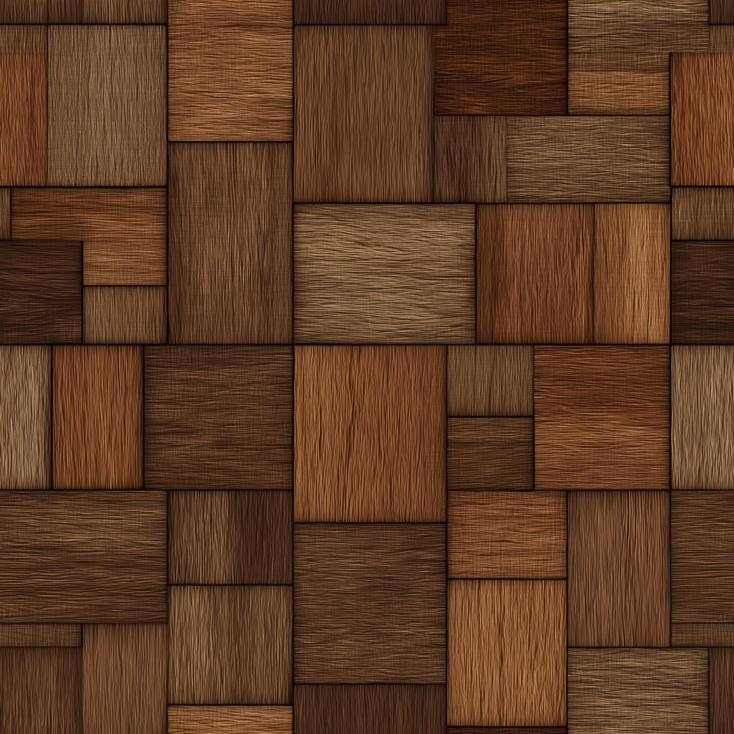 Geometric Patchwork Wallpaper Parquet Dark Wood Wall Mural