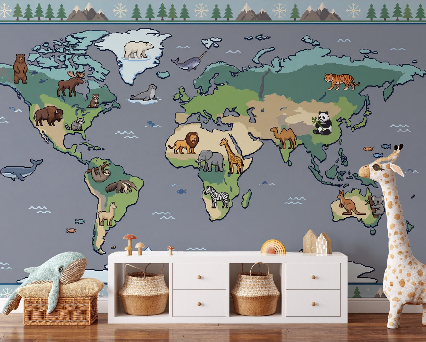 World Map Wallpaper Atlas Geography Wall Mural