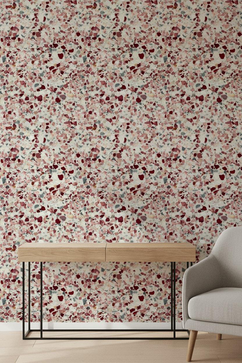 White Background Wallpaper Light Neutral Speckled Wall Mural