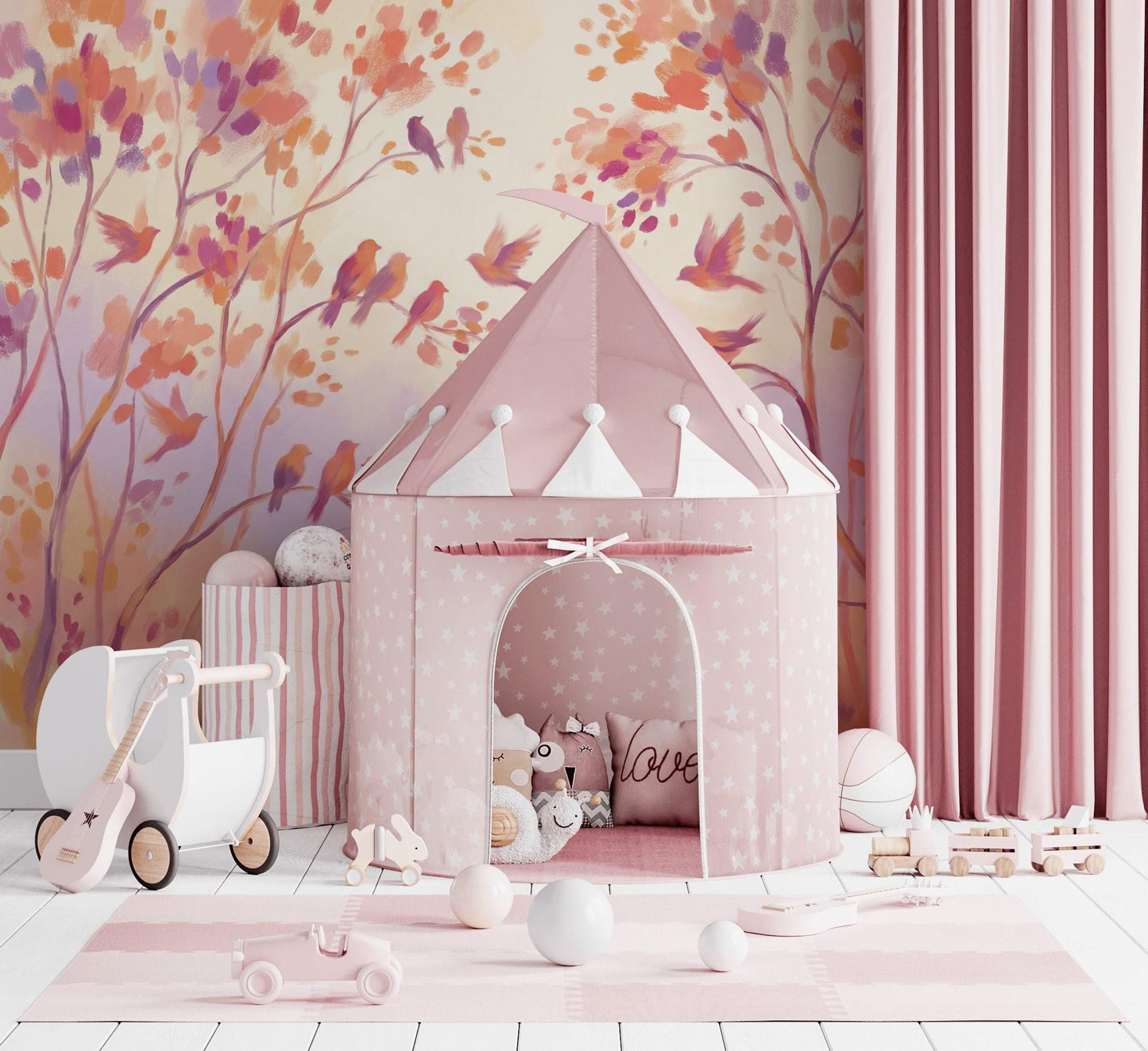 White Background Wallpaper Cream Ivory Wall Mural