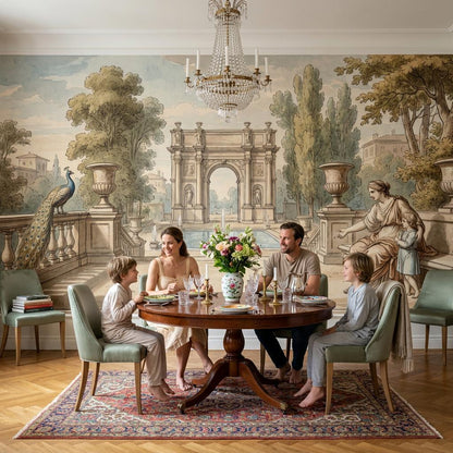 Classical Garden Wallpaper European Landscape Stone Archway Wall Mural