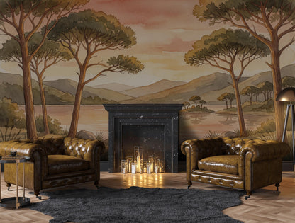 Watercolor Texture Wallpaper Watercolor Lake Wall Mural