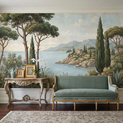 Walls Wallpaper Coastal Mediterranean Wall Mural