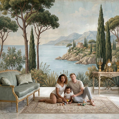 Walls Wallpaper Coastal Mediterranean Wall Mural