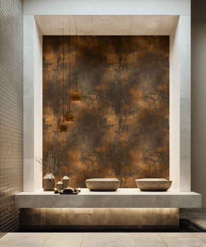 Metallic Grunge Wallpaper Distressed Texture Industrial Patina Wall Mural
