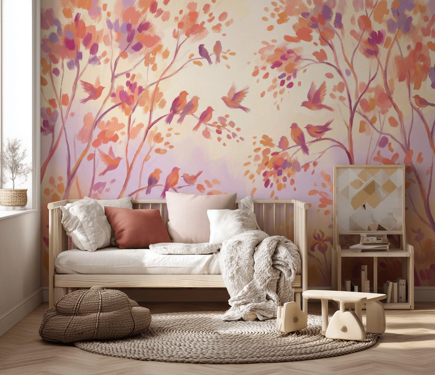 White Background Wallpaper Cream Ivory Wall Mural