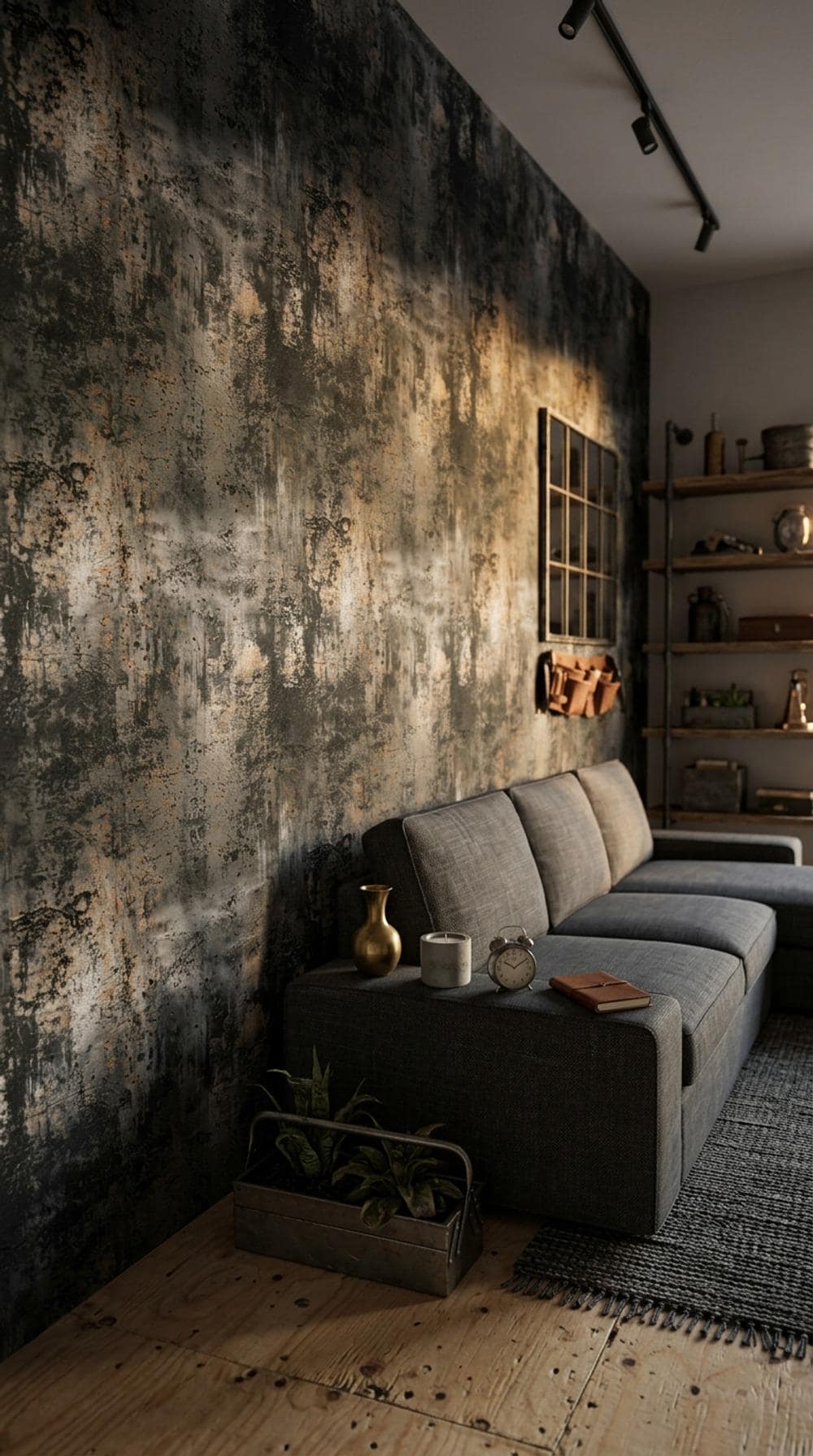 Grunge Texture Wallpaper Industrial Concrete Wall Mural