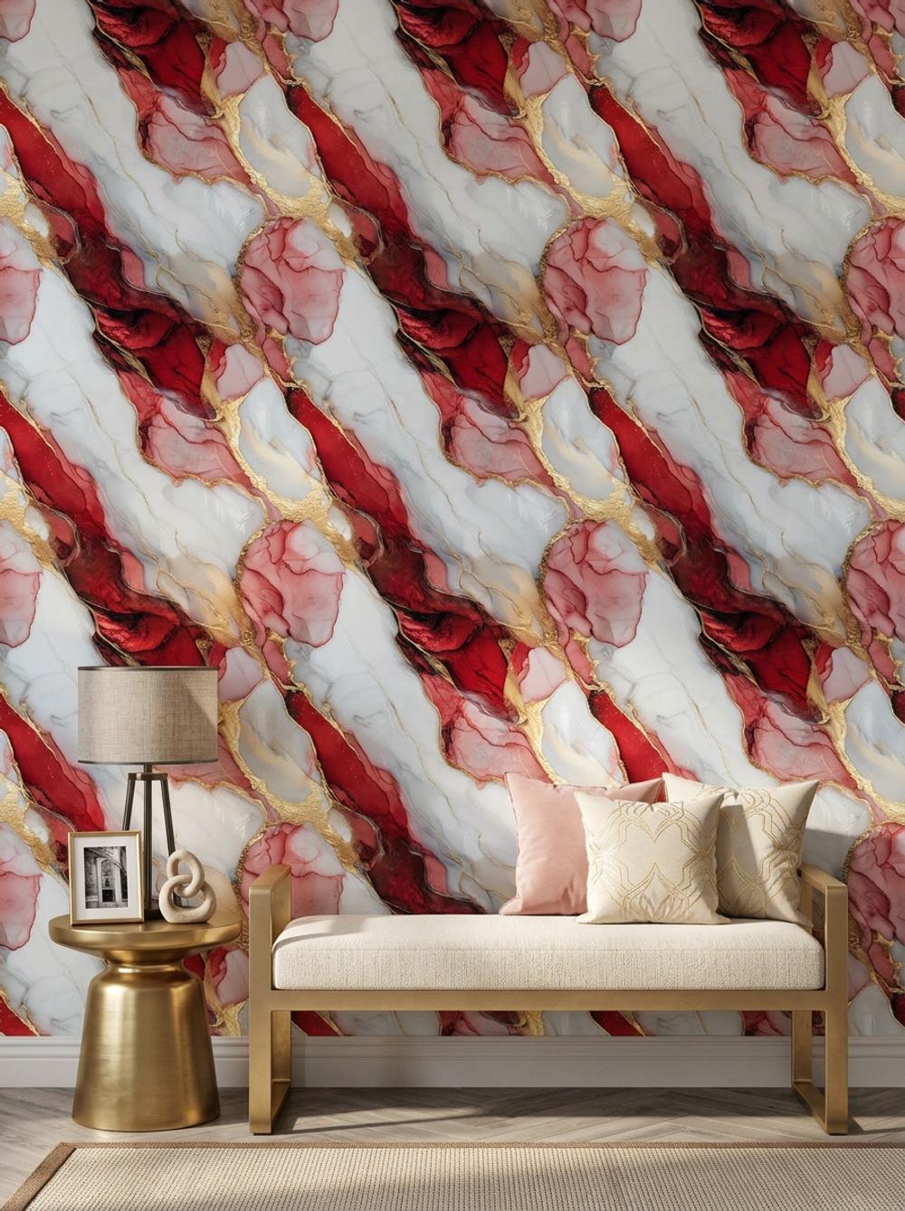 Marble Wallpaper Fluid Art Luxury Glam Wall Mural