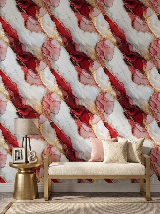 Marble Wallpaper Fluid Art Luxury Glam Wall Mural