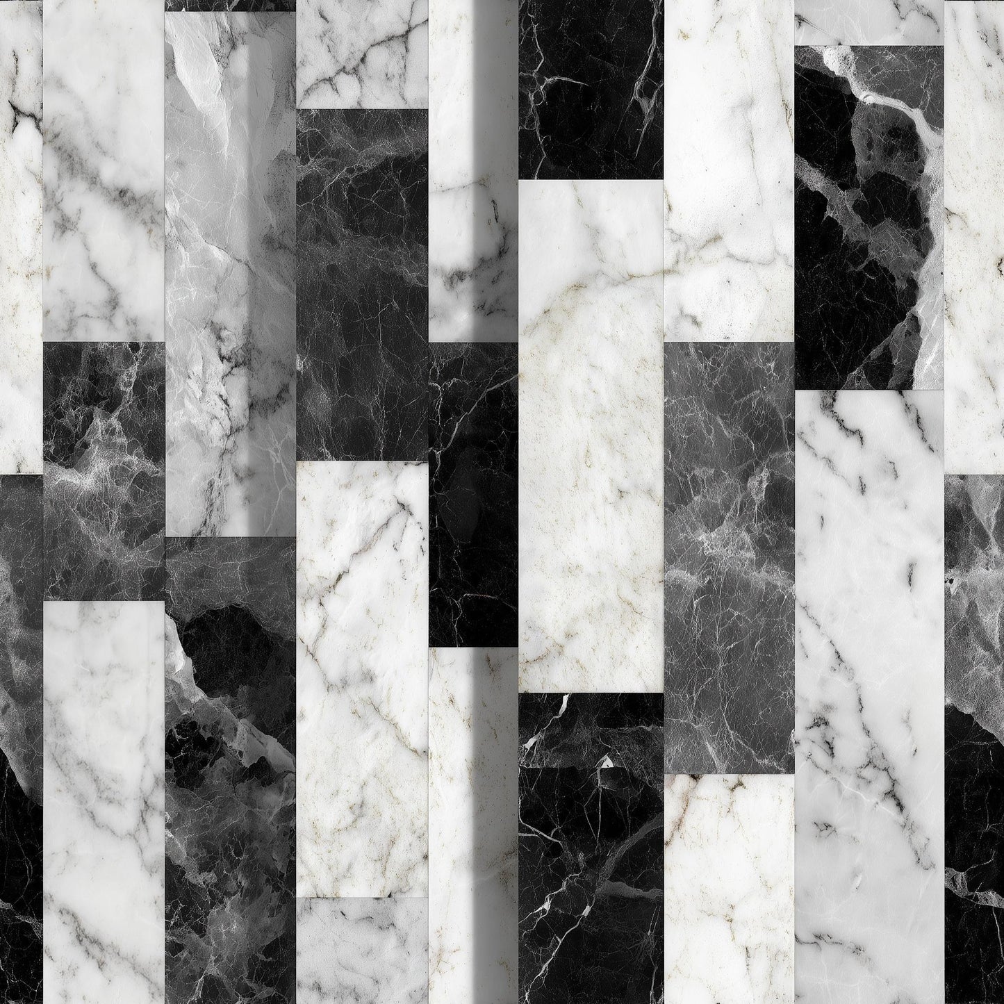 Modern Black Marble Wallpaper Geometric Pattern Luxury Removable Wall Decor Wallpaper
