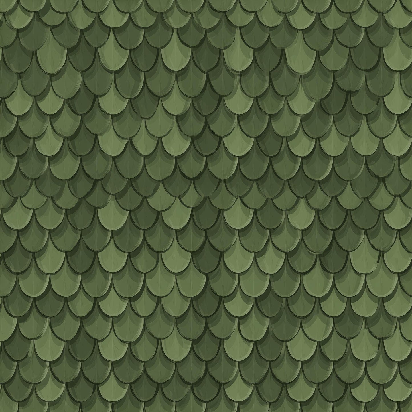 Green Scale Pattern Wallpaper, Art Deco Wall Decor, Modern Textured Luxury Interior Design