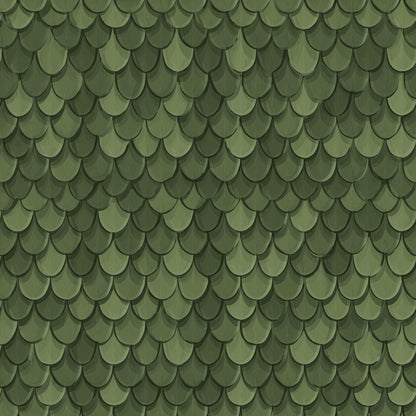 Green Scale Pattern Wallpaper, Art Deco Wall Decor, Modern Textured Luxury Interior Design
