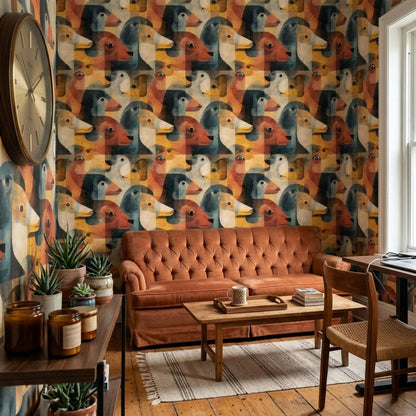 Abstract Artistic Wallpaper Modern Painterly Pattern Unique Contemporary Wall Decor