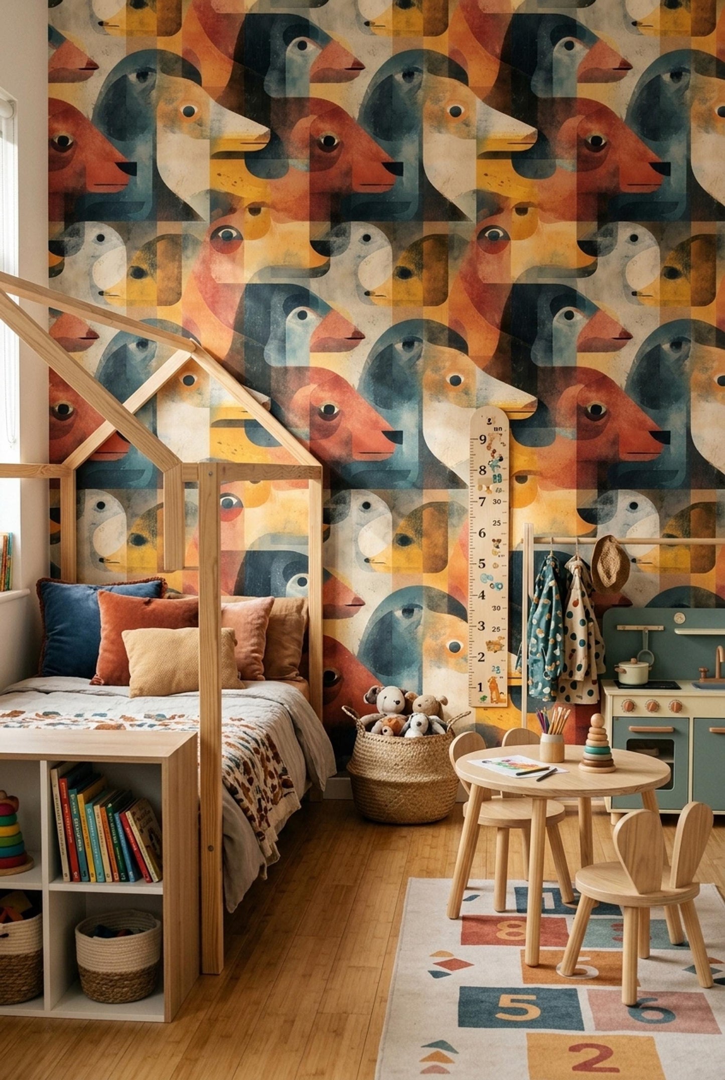 Abstract Artistic Wallpaper Modern Painterly Pattern Unique Contemporary Wall Decor