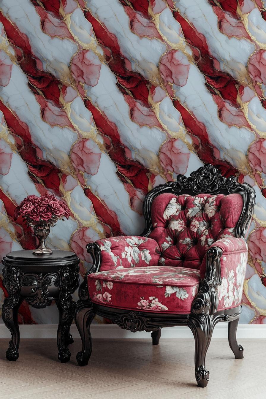 Marble Wallpaper Fluid Art Luxury Glam Wall Mural