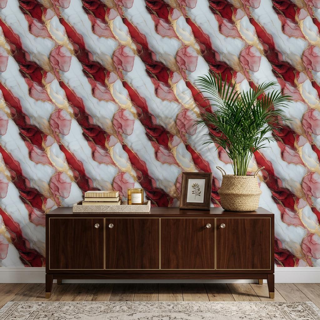 Marble Wallpaper Fluid Art Luxury Glam Wall Mural