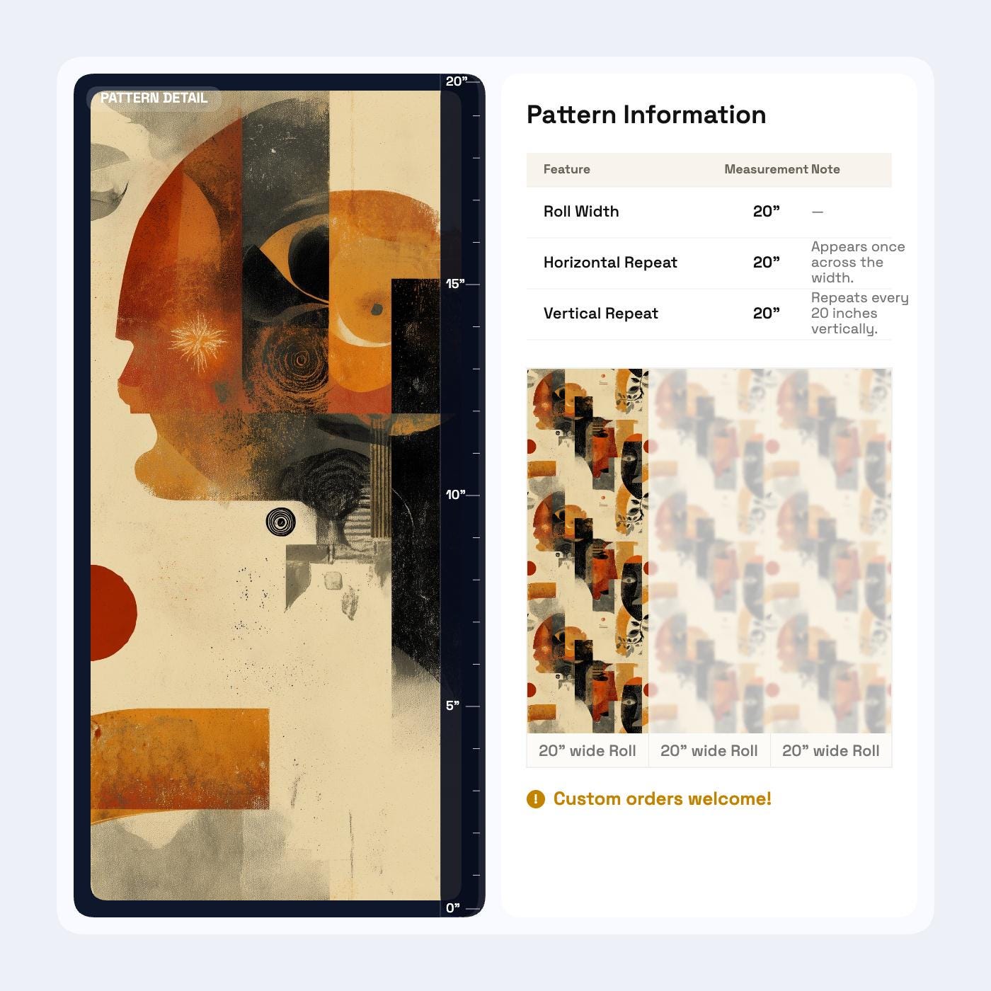Abstract Face Wallpaper Modern Art Pattern Contemporary Portrait Wall Decor