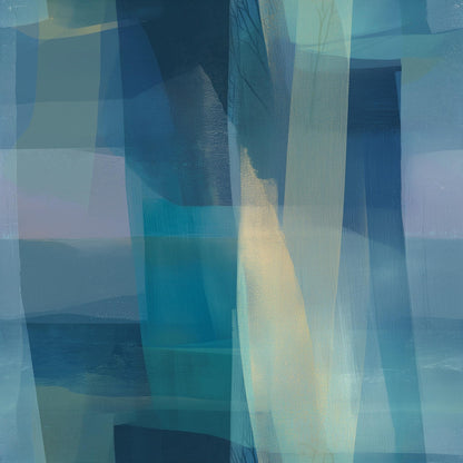 Blue Abstract Wallpaper Modern Geometric Wall Mural Contemporary Art Decor