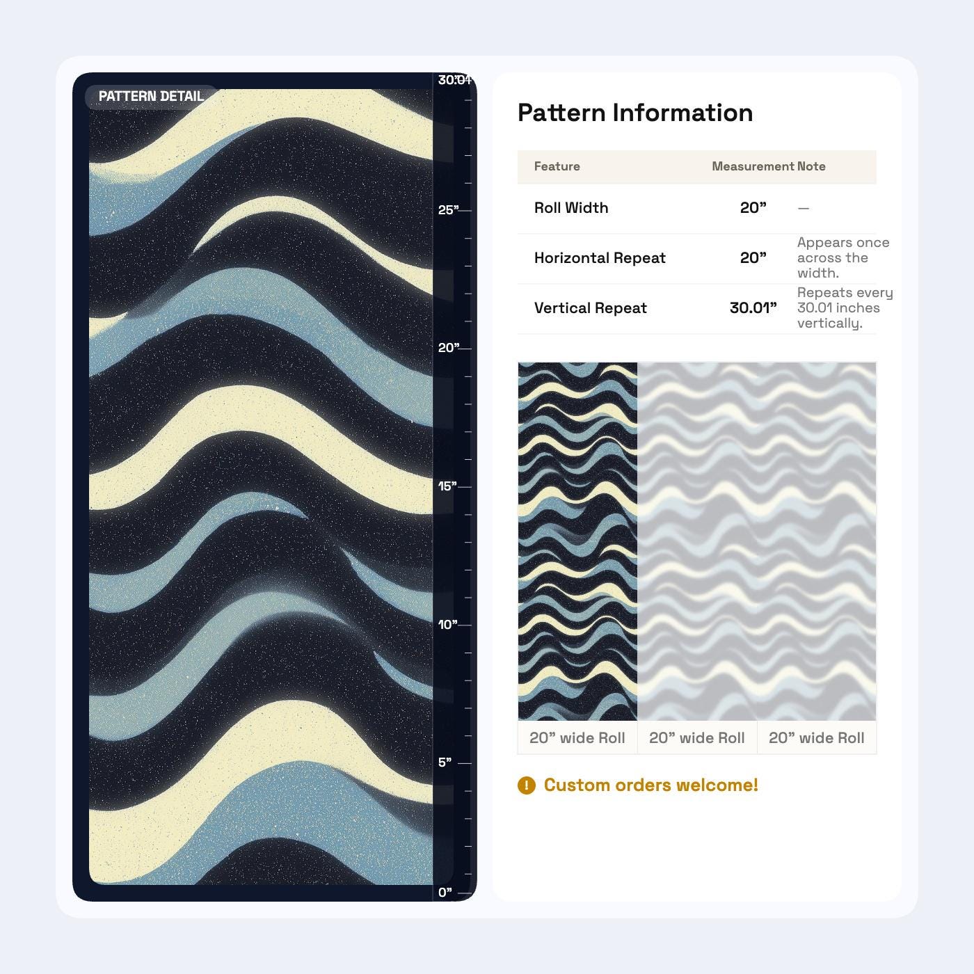 Navy Wave Wallpaper Modern Coastal Pattern Abstract Ocean Lines Minimal Wall Decor Repeat
