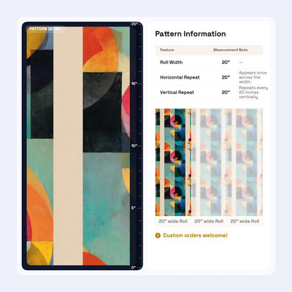 Geometric Wallpaper Abstract Pattern Modern Color Block Wall Decor Seamless Design