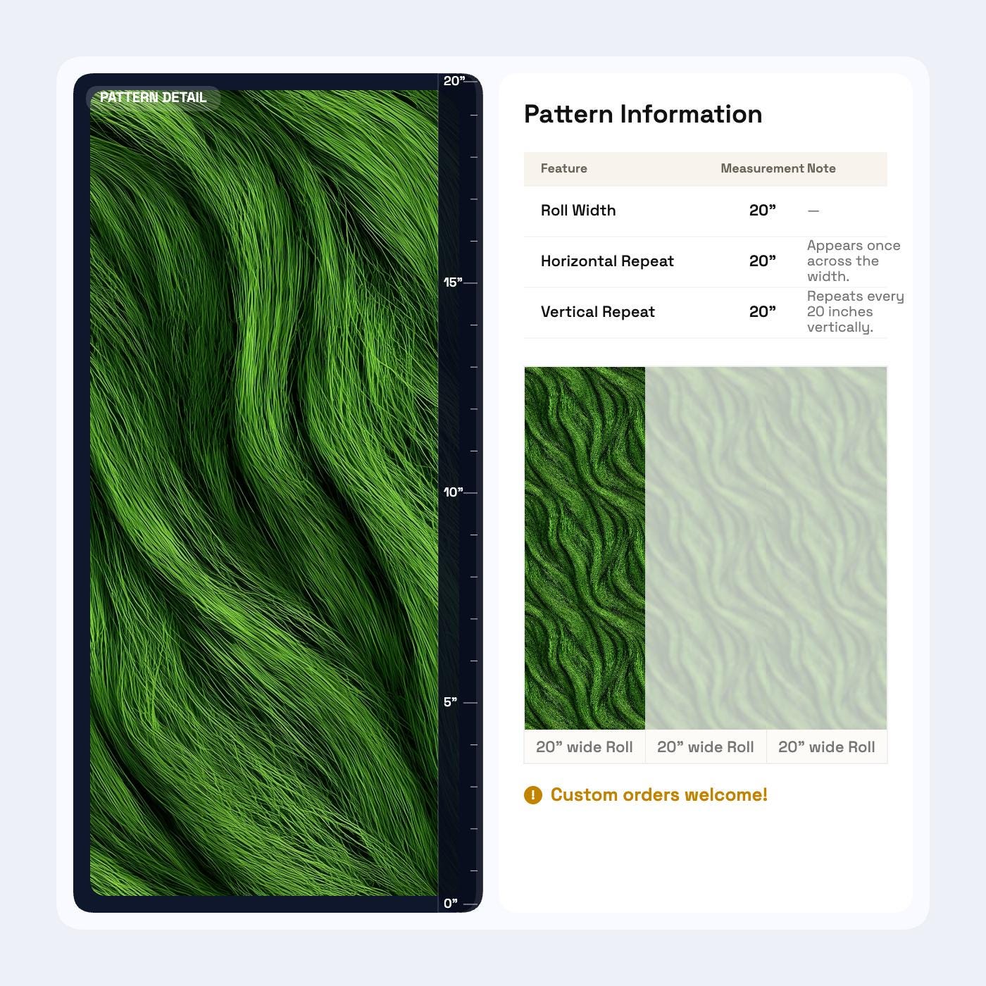 Green Textured Wave Wallpaper Organic Flow Pattern Modern Nature Wall Decor