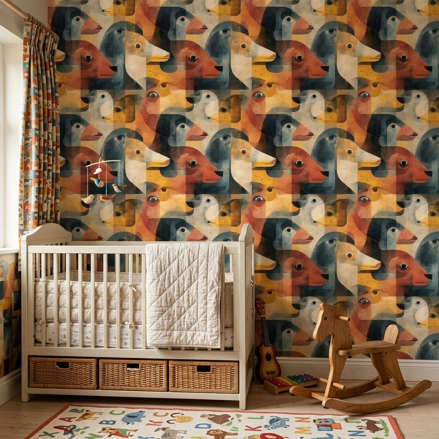 Abstract Artistic Wallpaper Modern Painterly Pattern Unique Contemporary Wall Decor
