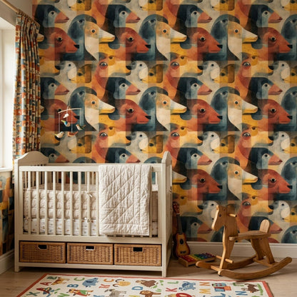 Abstract Artistic Wallpaper Modern Painterly Pattern Unique Contemporary Wall Decor