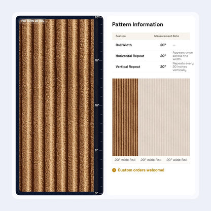 Textured Fluted Wallpaper Vertical Panel Effect Neutral Modern Wall Decor Design
